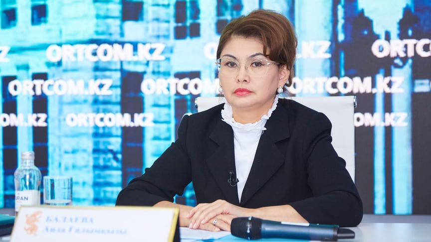 Міністерка культури та інформації Казахстану Аїда Балаєва на брифінгу 6 жовтня