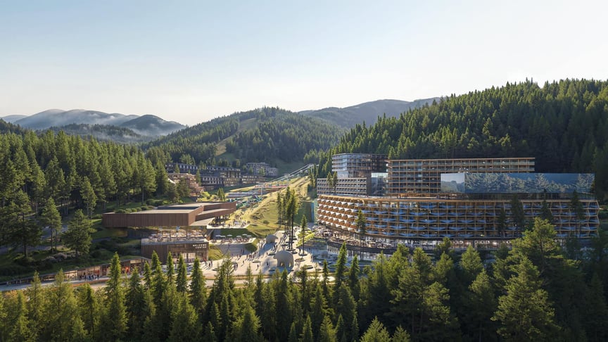 Комп’ютерна візуалізація курорту GORO Mountain Resort у Карпатах загальною площею майже 1200 га