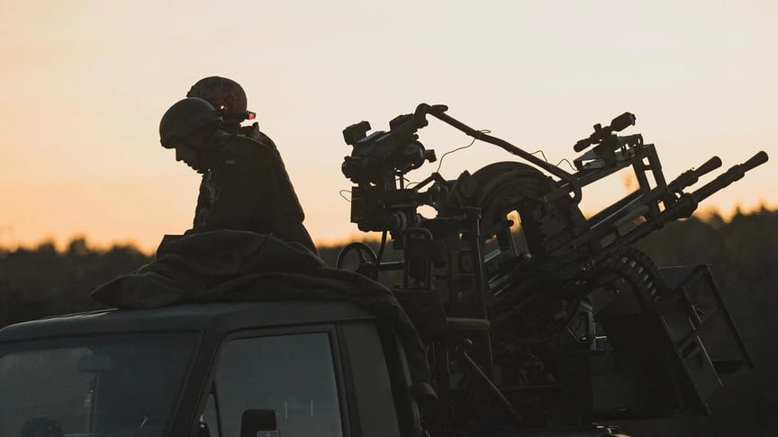 Украинские военные противовоздушной обороны