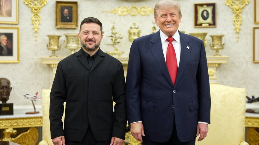 Президент України Володимир Зеленський та президент США Дональд Трамп під час зустрічі в Овальному кабінеті Президент України Володимир Зеленський та президент США Дональд Трамп під час зустрічі в Овальному кабінеті