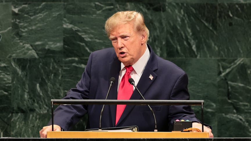 Президент США Дональд Трамп виступає під час 81-ї сесії Генеральної Асамблеї Організації Об'єднаних Націй (ООН) у штаб-квартирі ООН у Нью-Йорку, 22 вересня 2026 року Президент США Дональд Трамп виступає під час 81-ї сесії Генеральної Асамблеї Організації Об'єднаних Націй (ООН) у штаб-квартирі ООН у Нью-Йорку, 22 вересня 2026 року