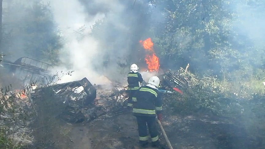 В Полтавской области упал самолет АН-2