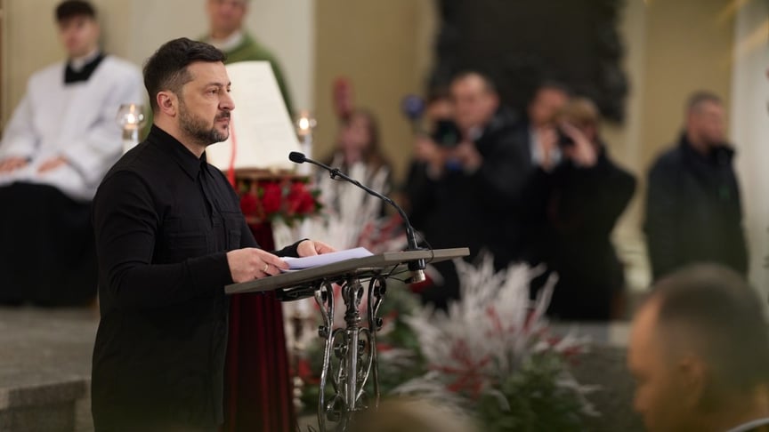 Президент Володимир Зеленський виступає з нагоди річниці Січневого повстання, Литва, 25 січня 2026 року