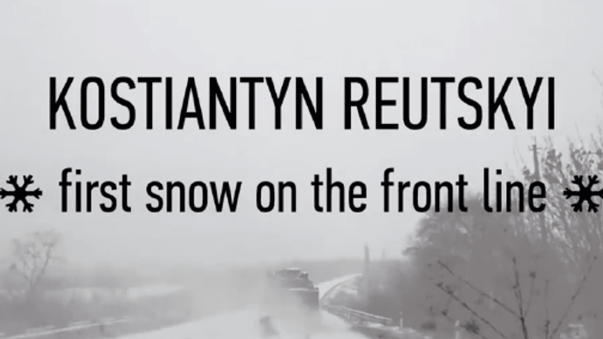 First Snow on the Front Line. Ukraine.
