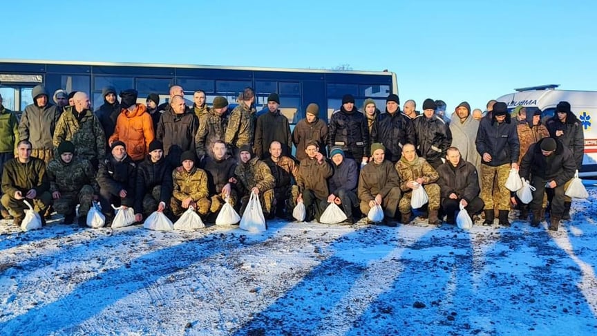 Україна повернула з російського полону ще 50 бійців, 8 січня 2023 року