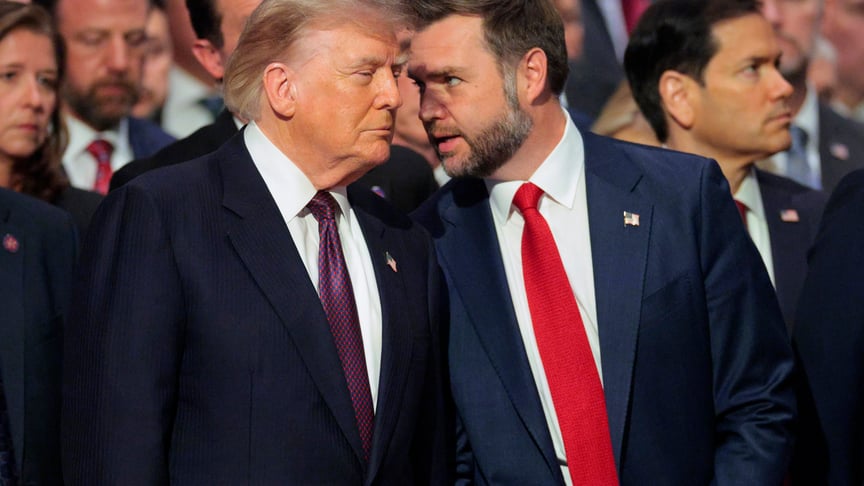 Президент США Дональд Трамп та віцепрезидент Джей Ді Венс Президент США Дональд Трамп та віцепрезидент Джей Ді Венс під час похорону сенатора Ліндсі Грема у Вашингтонському національному соборі, 28 липня 2026 року