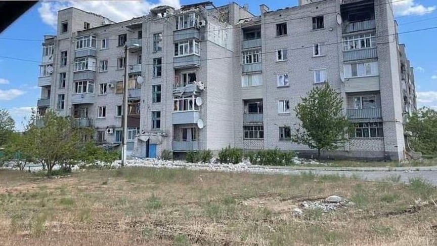 A house in Luhansk Oblast was damaged as a result of the Russian shelling