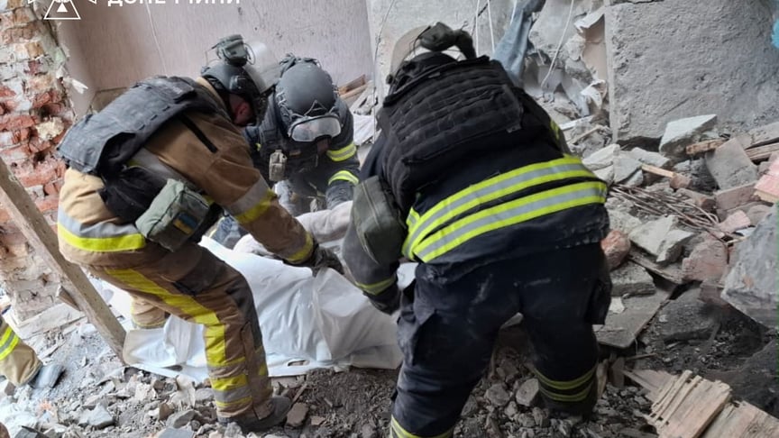 Аварийно-спасательные работы в Дружковке Донецкой области