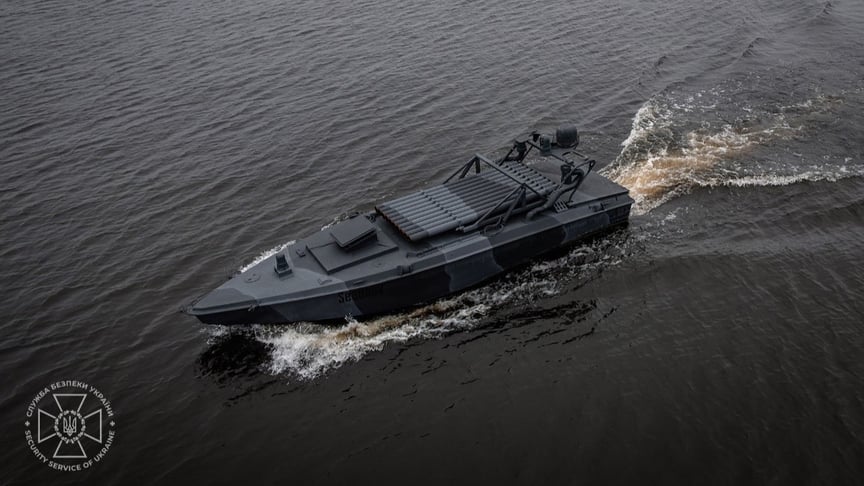 Ілюстративне фото. Морський дрон Sea Baby із 10-зарядною ракетною системою залпового вогню «Град»