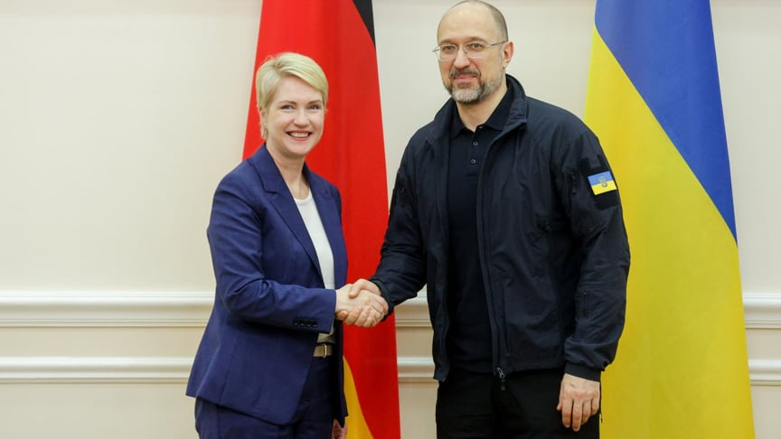 Премьер-министр Денис Шмыгаль и президент немецкого Бундесрата Мануэла Швезиг