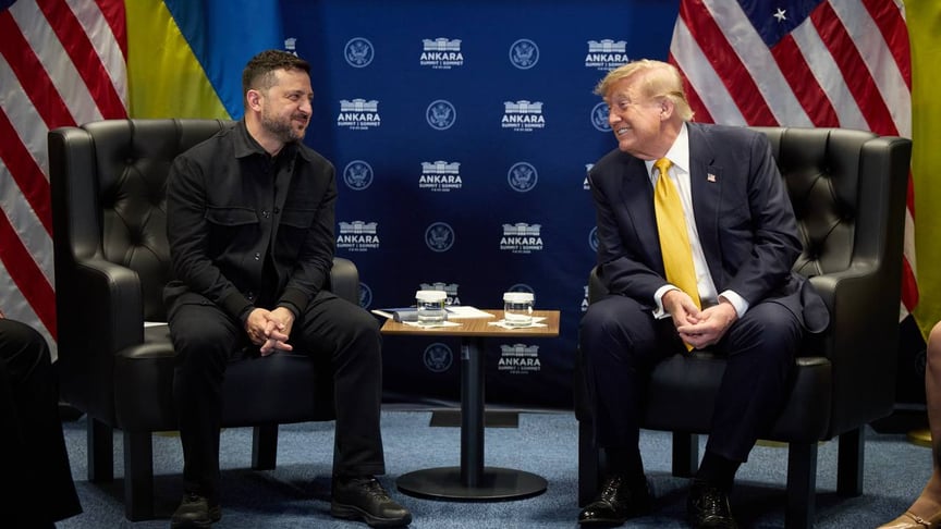 Президент України Володимир Зеленський та президент США Дональд Трамп під час саміту НАТО в Анкарі, Туреччина, 8 липня 2026 року Президент України Володимир Зеленський та президент США Дональд Трамп під час саміту НАТО в Анкарі, Туреччина, 8 липня 2026 року