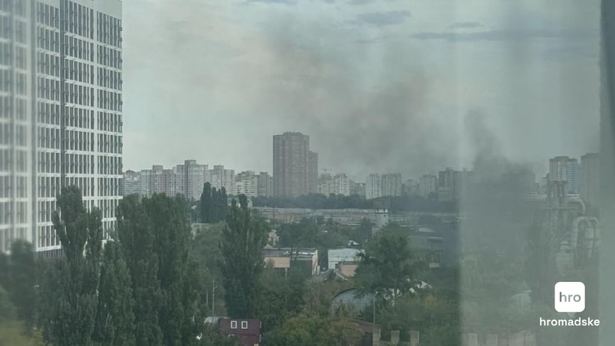 Дим у Дніпровському районі Києва, пов’язаний зі зніманням фільму Дим у Дніпровському районі Києва, пов’язаний зі зніманням фільму