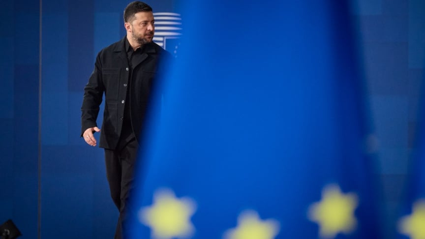 Президент України Володимир Зеленський на засіданні Євроради