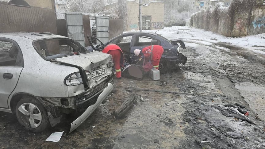 Наслідки російського обстрілу Херсона вранці 20 листопада