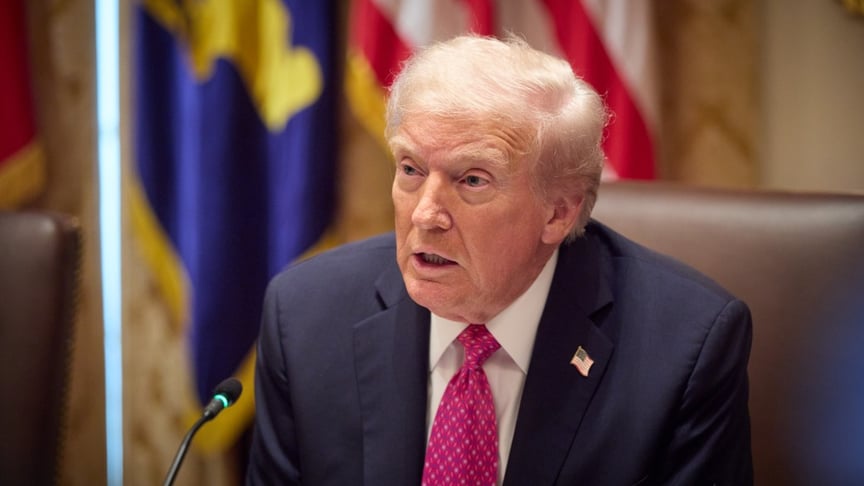 Президент США Дональд Трамп під час зустрічі з президентом України 17 жовтня 2025 року