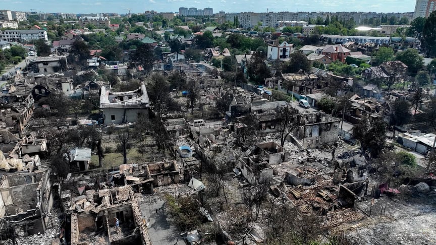 Вишневе після російської атаки Вишневе після російської атаки