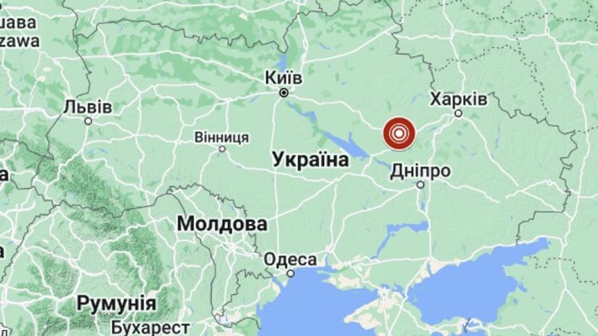 Точне місце землетрусу на Полтавщині Точне місце землетрусу на Полтавщині
