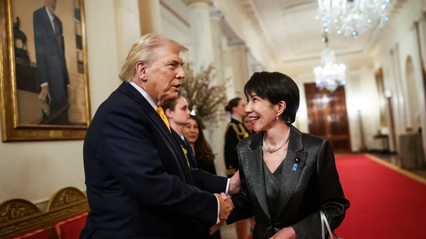 Прем’єр-міністерка Японії Санае Такаїчі та президент США Дональд Трамп під час зустрічі в Білому домі 19 березня Прем’єр-міністерка Японії Санае Такаїчі та президент США Дональд Трамп під час зустрічі в Білому домі 19 березня