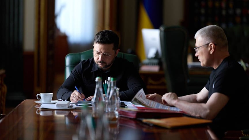 Президент України Володимир Зеленський з очільником ГУР Олегом Іващенком