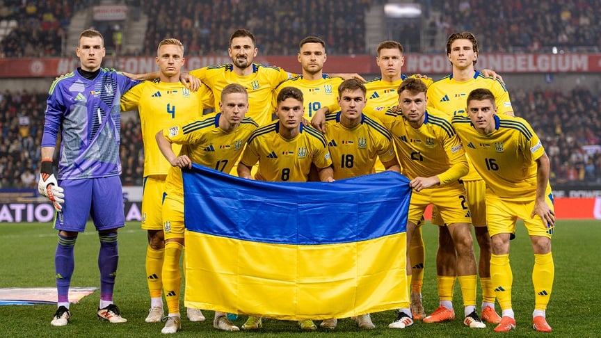Збірна України на другому матчі плей-оф Ліги націй