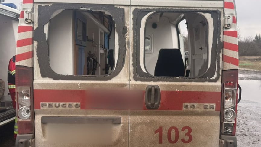 Обстрел кареты скорой помощи