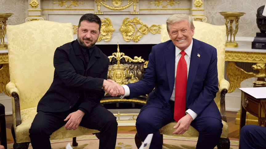 Президент України Володимир Зеленський та президент США Дональд Трамп, 18 серпня 2025 року