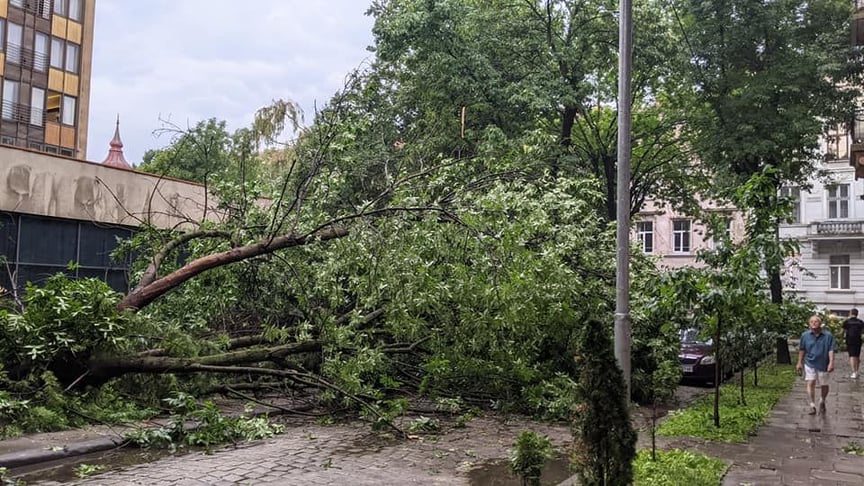 Последствия непогоды во Львове. 30 июня 2021 года