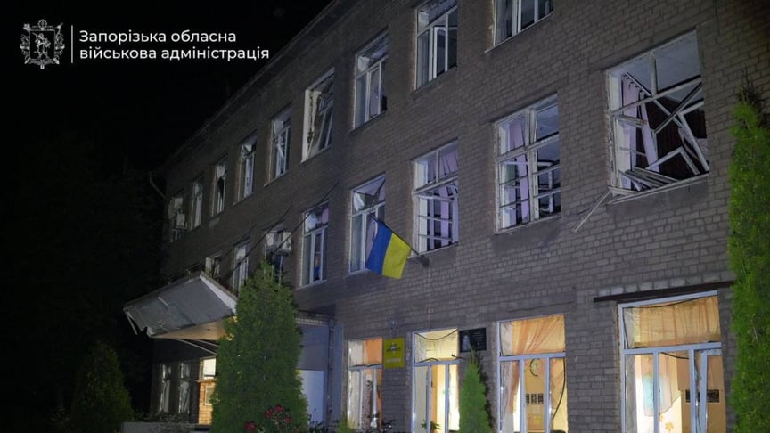 Наслідки російського удару по Запоріжжі Наслідки російського удару по Запоріжжі
