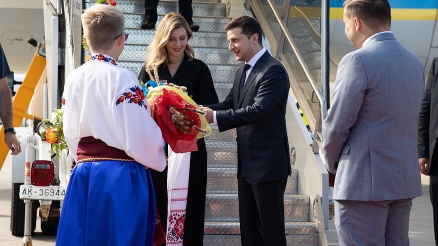 Президент України Володимир Зеленський і його дружина Олена прибули з візитом у Канаду, 2 липня 2019 року