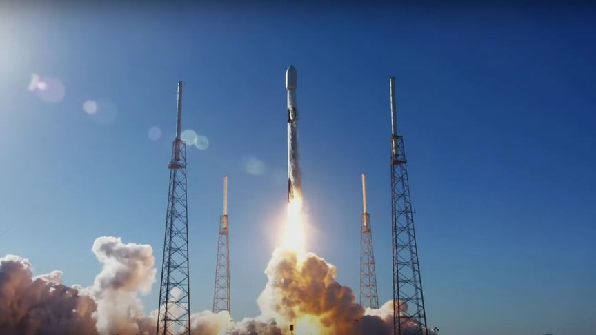 Запуск ракеты-носителя Falcon 9 компании SpaceX, которая вывела на орбиту украинский спутник PolyITAN-HP-30