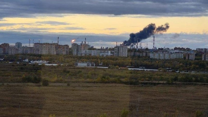 Пожар на НПЗ в Омске