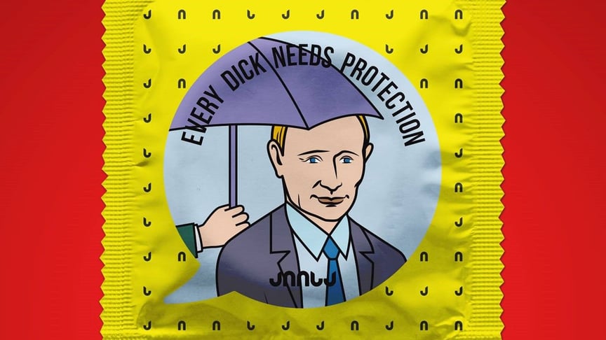 Презерватив с изображением президента России Владимира Путина