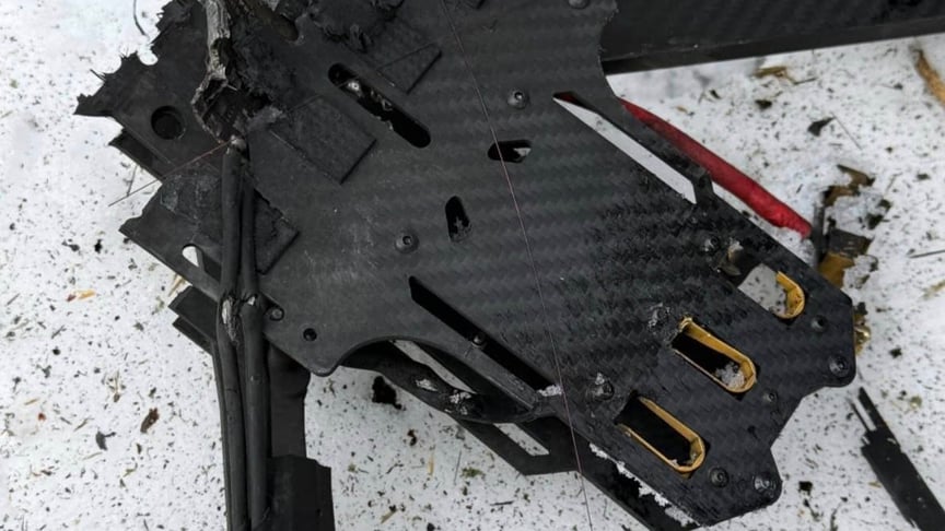 Ілюстративне фото. Дрон на оптоволокні, яким росія атакувала Харків, 25 лютого 2026 року