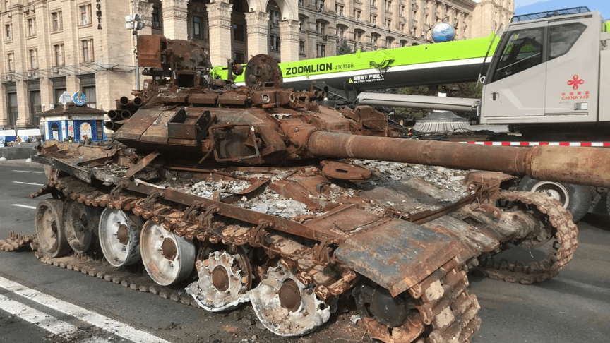 Ілюстративне фото. Знищена російська техніка: танк Т-90А
