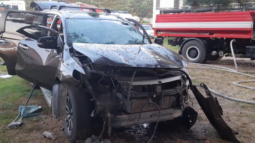 На одній з баз відпочинку Львівщини вибухнуло авто