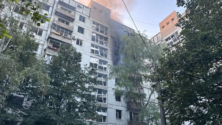 Наслідки російського удару по Дніпру Наслідки російського удару по Дніпру