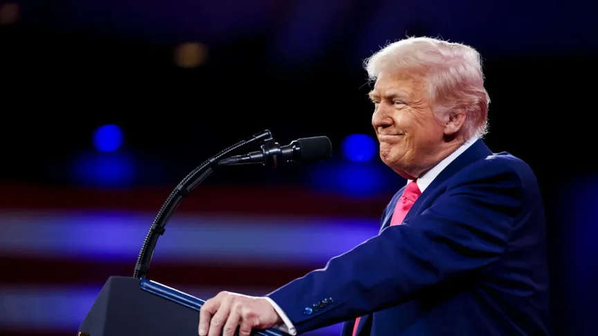 Президент США Дональд Трамп під час конференції консерваторів CPAC, 22 лютого 2025 року