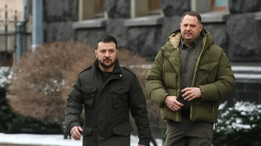 Президент Володимир Зеленський та глава Офісу президента Андрій Єрмак