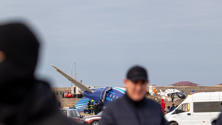 Місце падіння літака «Азербайджанських авіаліній» біля Актау