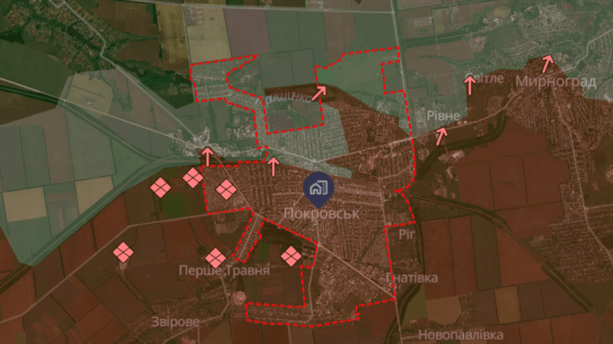 Ситуація в районі Покровська станом на 2 січня 2026 року