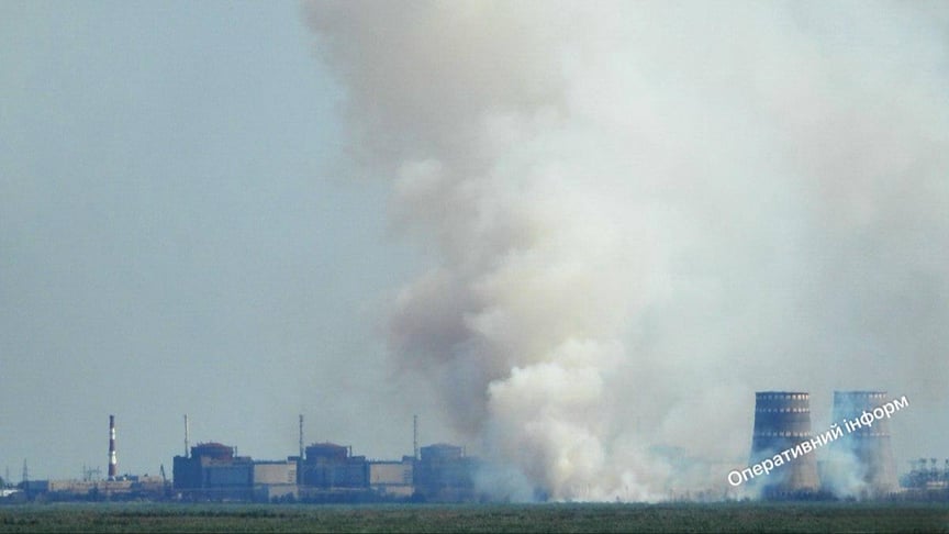 Пожежа в районі Запорізької АЕС