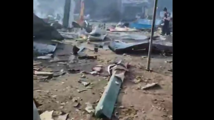 Рынок в Васильковке Днепропетровской области после удара УАБами, 13 июня 2026 года