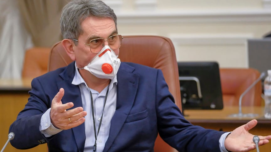 Now ex-minister of health, Ilya Yemets, during a cabinet session in Kyiv, Ukraine on March 23.