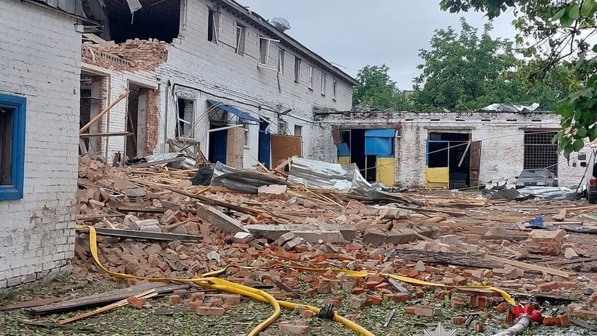Последствия российского удара по Прилукам в Черниговской области, 14 сентября 2026 года