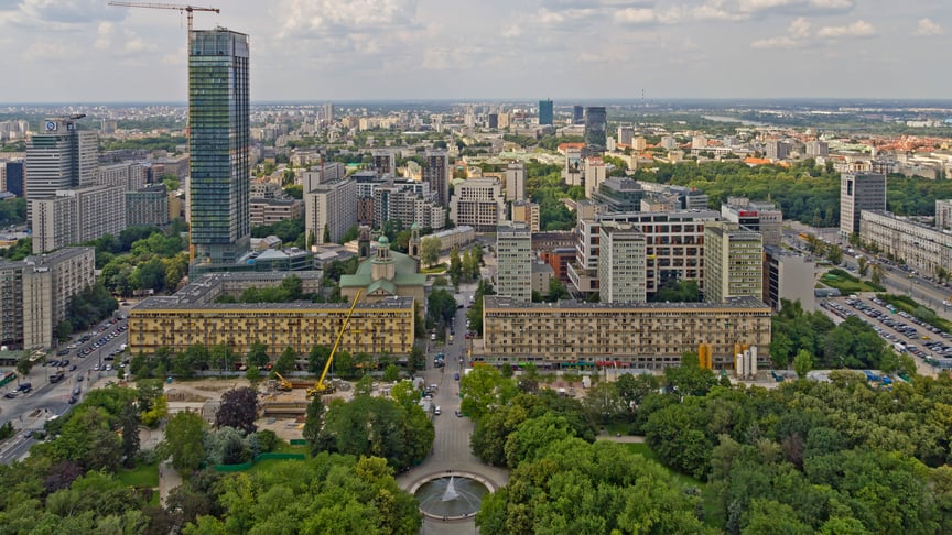 Краєвид на Свєнтокшиський парк у Варшаві