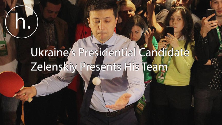 Ukraine's Presidential Candidate Zelenskiy Presents His Team
