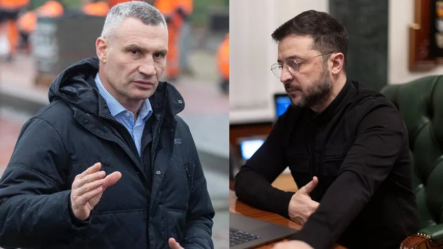 Міський голова Києва Віталій Кличко та президент Володимир Зеленський