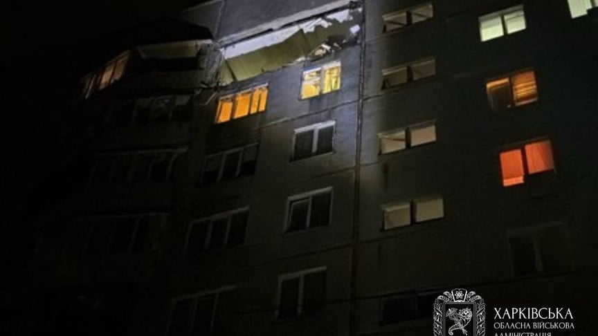 Наслідки російського обстрілу по багатоповерхівці у Шевченківському районі Харкова, 1 квітня 2026 року