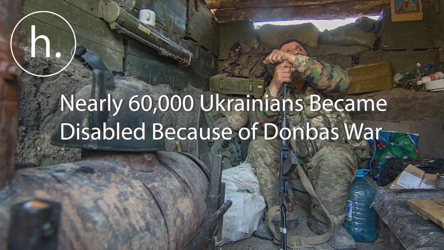 A Ukrainian soldier in Hnutove village, near the city of Mariupol in the Donetsk region of Ukraine on March 30, 2016.