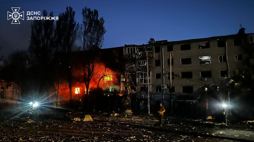 Наслідки удару по Запоріжжю